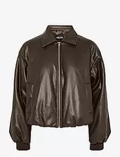 Pclara Padded Coated Bomber Jacket Bombertakki Brown Pieces