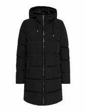 Onldolly Long Puffer Coat Otw Topattu Pitkä Takki Black Only