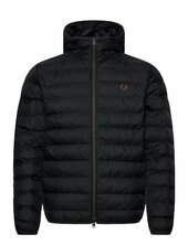Hooded Insulated Jacket Vuorillinen Takki Topattu Takki Black Fred Perry