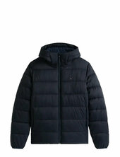 Mid Weight Hooded Jacket Vuorillinen Takki Topattu Takki Navy Tommy Hilfiger