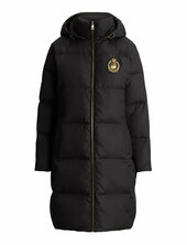 Satin Finish-down W Rllo Hd Clr Topattu Pitkä Takki Black Lauren Ralph Lauren
