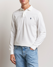 Polo Ralph Lauren Custom Slim Fit Long Sleeve Polo White