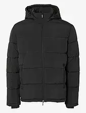 Slhcooper Puffer Jkt Noos Vuorillinen Takki Topattu Takki Black Selected