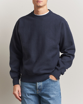 Nudie Jeans Hasse Crew Neck Sweatshirt Navy