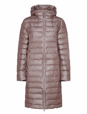 Lohja Longer Puffer Jacket W3t3 Topattu Pitkä Takki Pink Rains