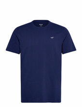 Icon Crew Knit T Shirt T-shirts Short-sleeved Navy Hollister