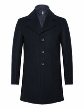 Bs Portmore Slim Fit Coat Villakangastakki Pitkä Takki Navy Bruun & Stengade