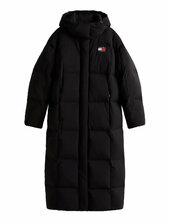 Tjw Alaska Grid Dwn Mxi Coat Ext Topattu Pitkä Takki Black Tommy Jeans