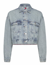Ovsz Crop Trucker Jacket Bi6012 Farkkutakki Denimtakki Blue Tommy Jeans