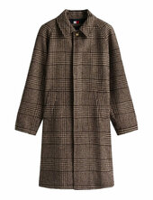 Wool Check Coat Villakangastakki Pitkä Takki Brown Tommy Hilfiger