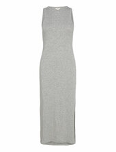 Objjamie S/l Long Dress Noos Polvipituinen Mekko Grey Object