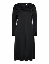 Lyanna - Fluid Viscose Rd Polvipituinen Mekko Black Day Birger Et Mikkelsen