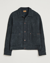 Nudie Jeans Dante Ii Suede Jacket Navy