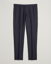 Oscar Jacobson Denz Wool Tuxedo Trousers Navy