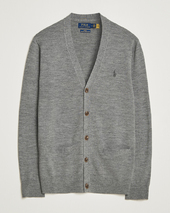 Polo Ralph Lauren Merino Knitted Cardigan Fawn Grey Heather