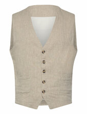 Cotton Linen Waistcoat Puvun Liivi Beige Lindbergh