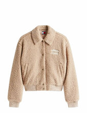 Tjw Teddy Varsity Bomber Bombertakki Beige Tommy Jeans