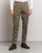 Oscar Jacobson Danwick Cotton Trousers Olive