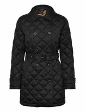 Diamond-quilted Down Trench Coat Tikkitakki Black Lauren Ralph Lauren