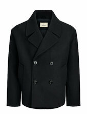 Jprbluasher Wool Blend Peacoat Villakangastakki Pitkä Takki Black Jack & J S