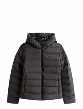 Tjw Slim Hood Prnt Down Jckt Ext Vuorillinen Takki Topattu Takki Black Tommy Jeans