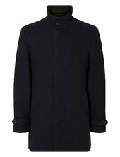 Slhnew Reuben Coat Noos Ohut Pitkä Takki Navy Selected