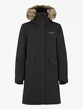 Emma Wns Parka Vuorillinen Takki Topattu Takki Black Didriksons