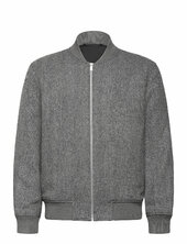 Slhjens Wool Blend Bomber Bombertakki Takki Grey Selected