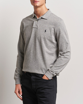 Polo Ralph Lauren Custom Slim Fit Long Sleeve Polo Canterbury Heather