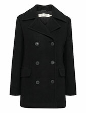 Perryiw Sailor Coat R Villakangastakki Pitkä Takki Black Inwear