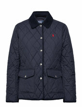 Corduroy-trim Quilted Barn Jacket Tikkitakki Navy Polo Ralph Lauren