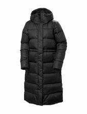 W Essence Long Down Coat Topattu Pitkä Takki Black Helly Hansen