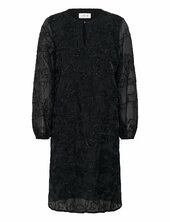 Cringa Dress Polvipituinen Mekko Black Cream