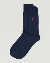 Polo Ralph Lauren 3-pack Mercerized Cotton Socks Navy