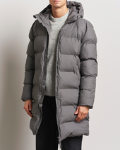 Rains Alta Long Puffer Parka Grey