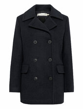 Perryiw Sailor Coat R Villakangastakki Pitkä Takki Black Inwear
