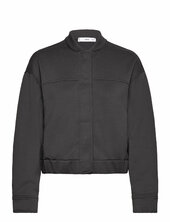 Bomber Jacket Decorative Seams Bombertakki Black Mango