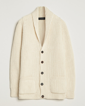 Gloverall Shawl Collar Cardigan Ecru