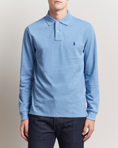 Polo Ralph Lauren Custom Slim Fit Long Sleeve Polo Soft Royal Heather