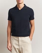 Filippa K Soft Lycra Polo Tee Navy
