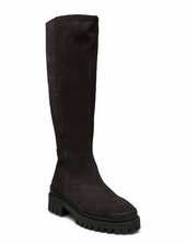 Boots - Flat Korkeavartiset Saapikkaat Brown Angulus