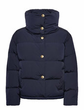 Gold Button Down Jacket Vuorillinen Takki Topattu Takki Navy Tommy Hilfiger