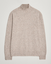 Nn07 Aksel Wool Donegal Knitted Mock Neck Ivory