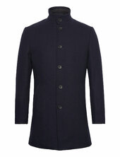 Bs Ontario Slim Fit Coat Villakangastakki Pitkä Takki Navy Bruun & Stengade