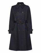 Double-breasted Belted Trench Coat Trenssi Takki Black Lauren Ralph Lauren