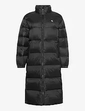 Essential Midweight Long Puffer Topattu Pitkä Takki Black Calvin Klein Jeans
