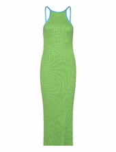 Layden, 1705 Textured Viscose Polvipituinen Mekko Green Stine Goya