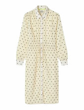 Sheer Crink Mabel Dress Polvipituinen Mekko White Mads Nørgaard