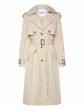 Trench Pleated Trenssi Takki Cream Desigual