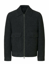Slhjakob Wool Blend Jkt Villakangastakki Grey Selected